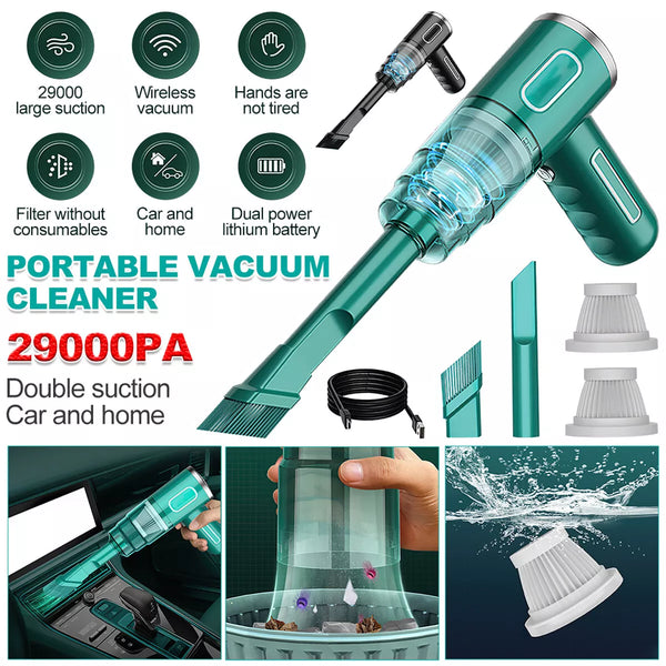 Teckysurplus™ | Cordless Hand Held Vacuum Cleaner Mini Portable Car Auto Home Wireless